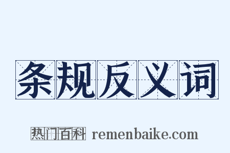条规反义词是什么意思的图片